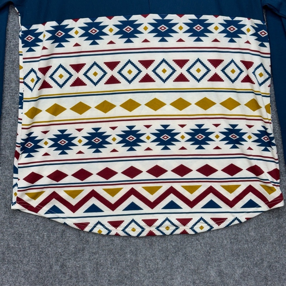 Lularoe Amber hooded shirt‎ top women's size XL aztec mid western design - Picture 14 of 14